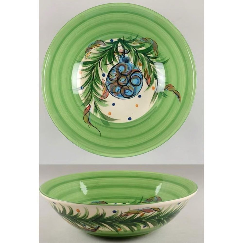 Rare Gail Pittman Yuletide 11" Large Salad Serving Bowl / New